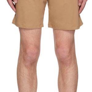 Beige Embroidered Shorts