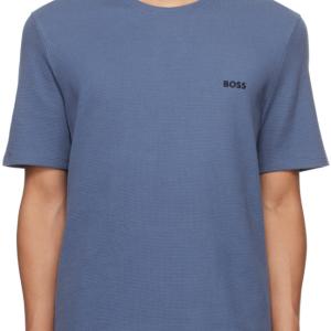 Blue Waffle Knit T-Shirt