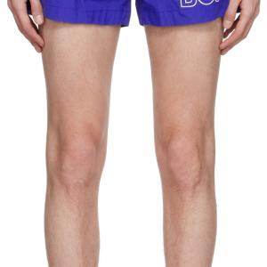 Blue Printed Swim Shorts