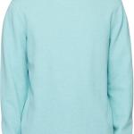 Blue Structured Long Sleeve T-Shirt