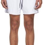 White Contrast Swim Shorts