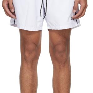 White Contrast Swim Shorts