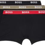 Three-Pack Black Boxers