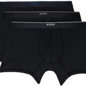 Three-Pack Black Boxers